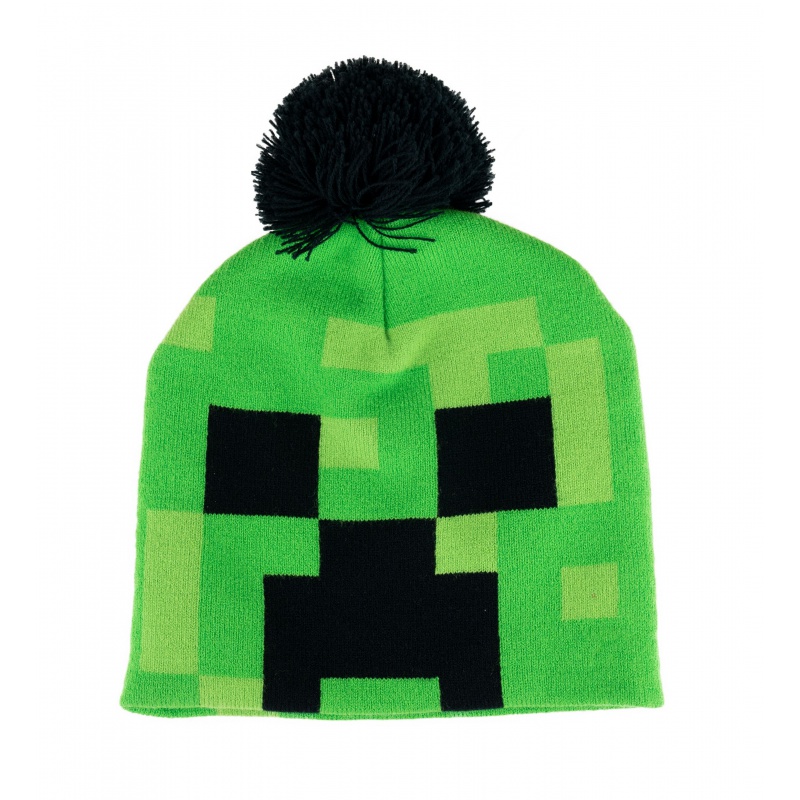 ASTRA - Zimní čepice Minecraft Creeper - zelená
