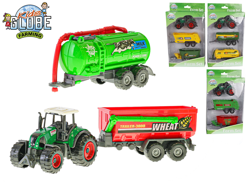 MIKRO TRADING - Traktor s vlečkou Farm set, Mix produktů