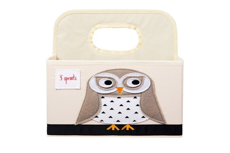 3 SPROUTS - Úložný košík na přebalovací pult Owl White
