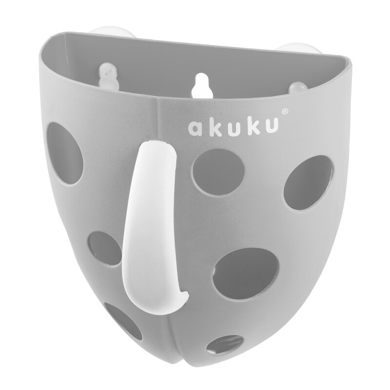 AKUKU - Plastový box na hračky do vany šedý