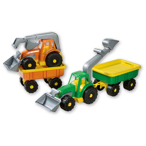 ANDRONI GIOCATTOLI - Traktor do písku s vlečkou-nakladač, bagr 58cm