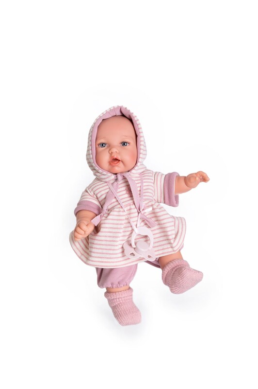 ANTONIO JUAN - 12237 PETIT - realistická panenka se zvuky a měkkým látkovým tělem - 27 cm