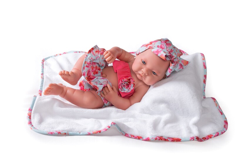 ANTONIO JUAN - 50277 NICA - realistická panenka miminko s celovinylovým tělem - 42 cm