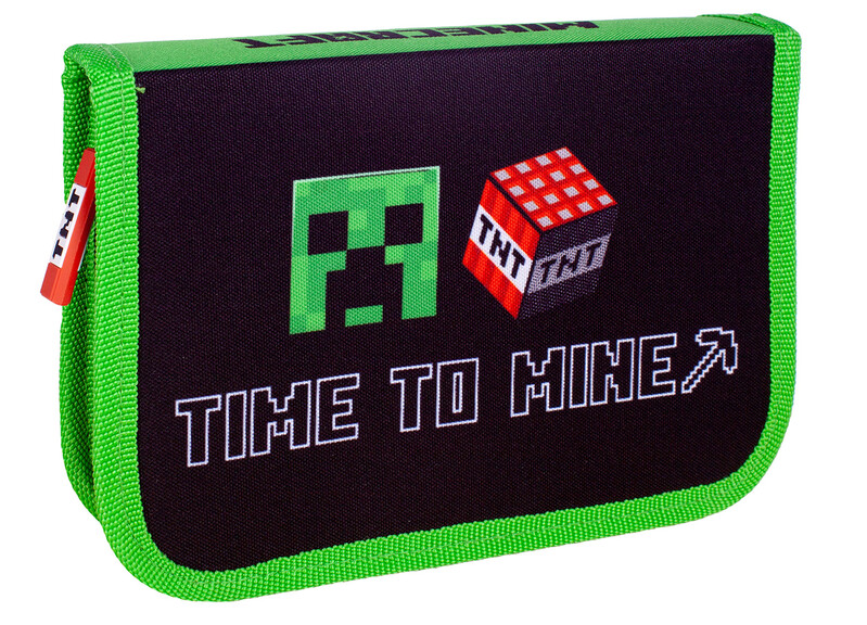 ASTRA - Penál 1 zip Minecraft Time to mine - prázdný