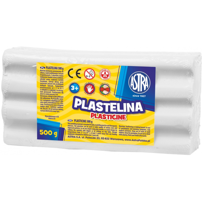ASTRA - Plastelína 500g Bílá, 303117002