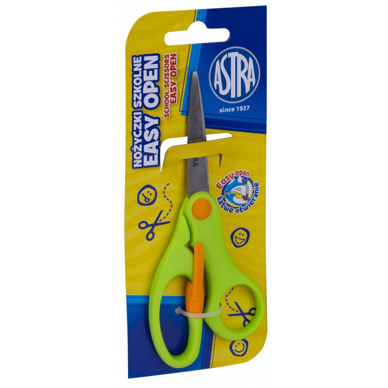 ASTRA - Školní ergonomické nůžky s odpružením, 13cm, blistr, 407120002, Mix produktů