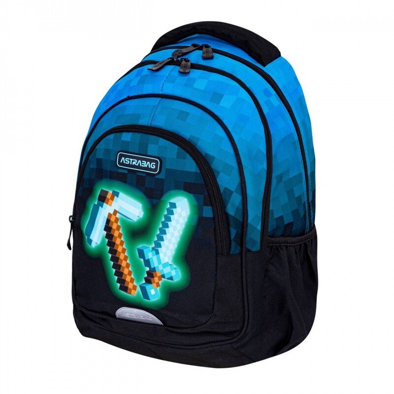 ASTRA - Školní batoh pro první stupeň AstraBAG BLUE PIXEL, AB330, 502024092