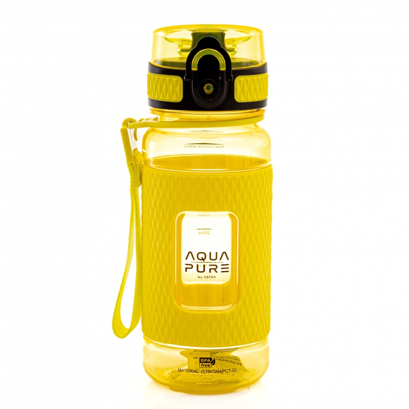 ASTRA - Zdravá láhev AQUA PURE 400 ml - neon yellow, 511023009