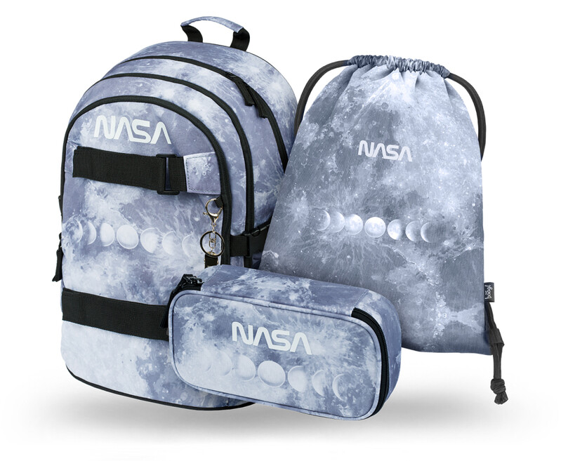 BAAGL - 3 SET Skate NASA Grey: batoh, penál, sáček