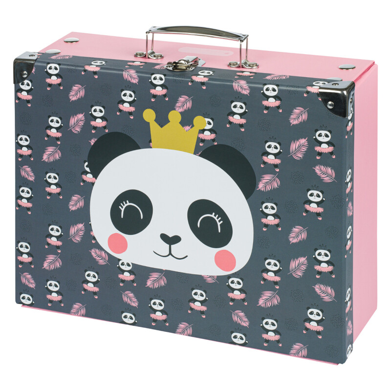 BAAGL - Skládací školní kufřík Panda s kováním