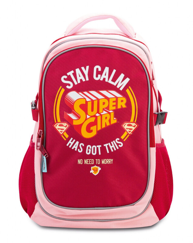 BAAGL - Školní batoh s pončem Supergirl – STAY CALM