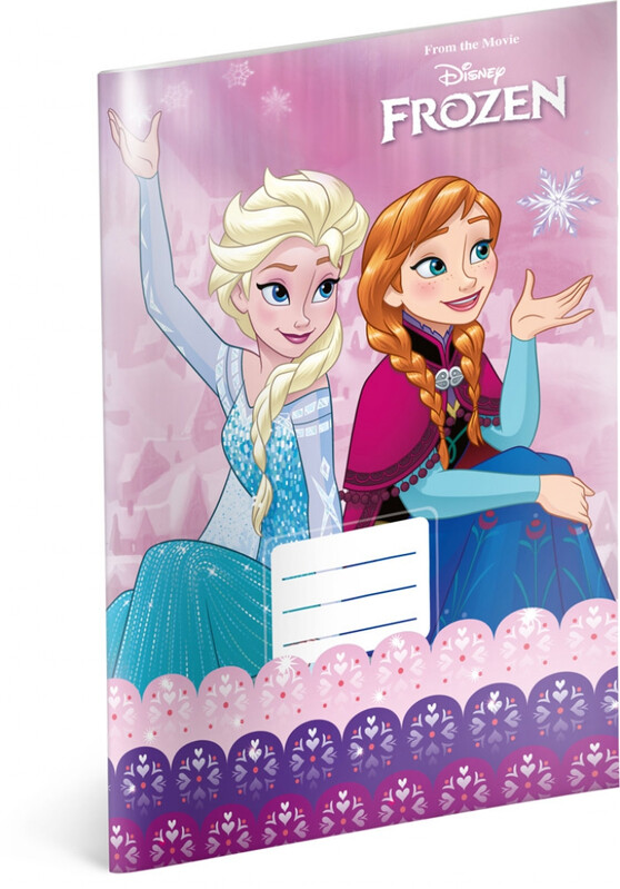 BAAGL - Školní sešit Frozen – Ledové království Pink, A4, 20 listů, nelinkovaný