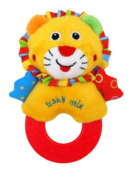 BABY MIX - Dětské plyšové chrastítko lev