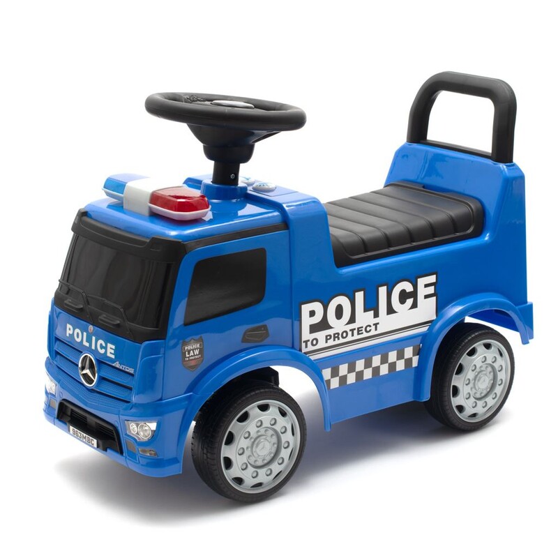 BABY MIX - Dětské odrážedlo se zvukem Mercedes POLICE modré