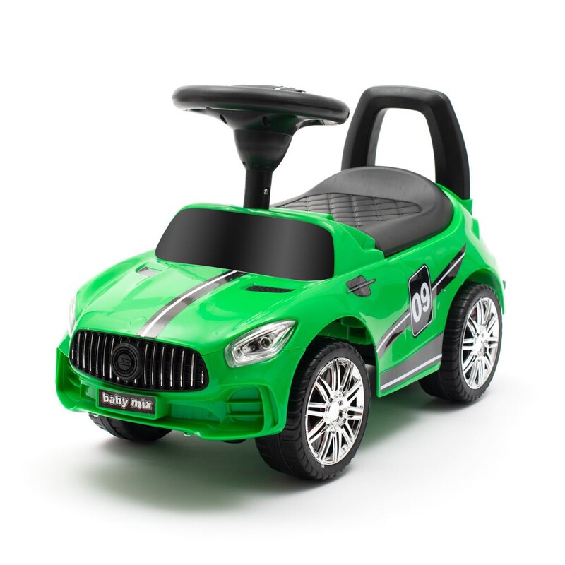 BABY MIX - Dětské odrážedlo se zvukem RACER zelené