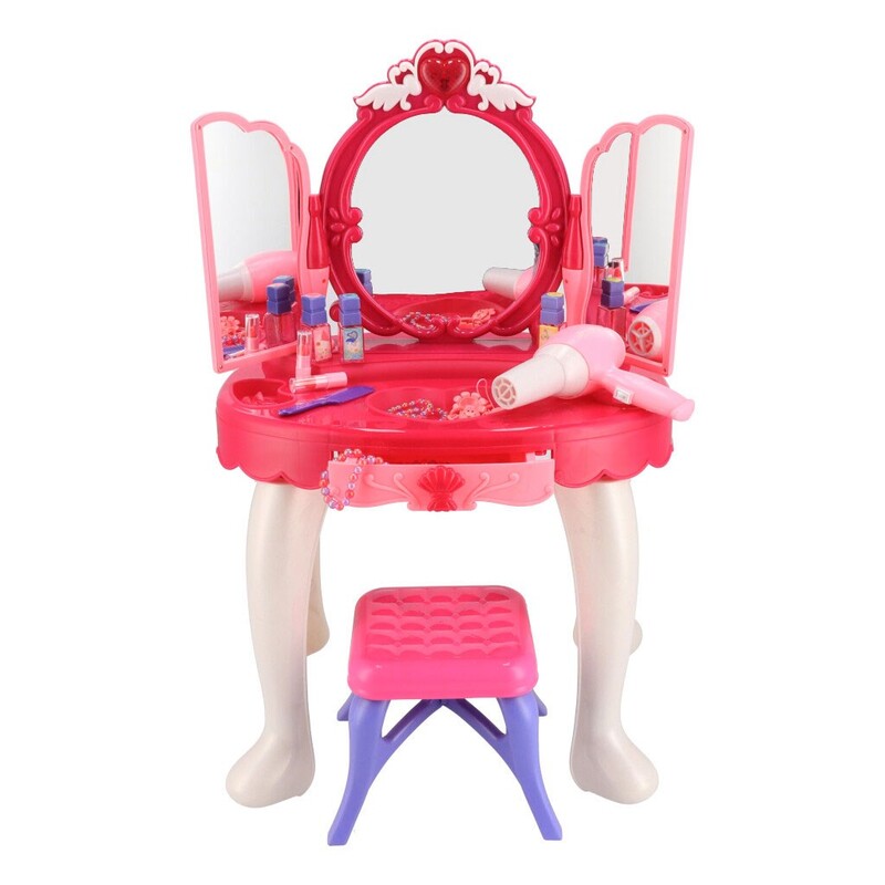 BABY MIX - Dětský toaletní stolek s židlí Amanda