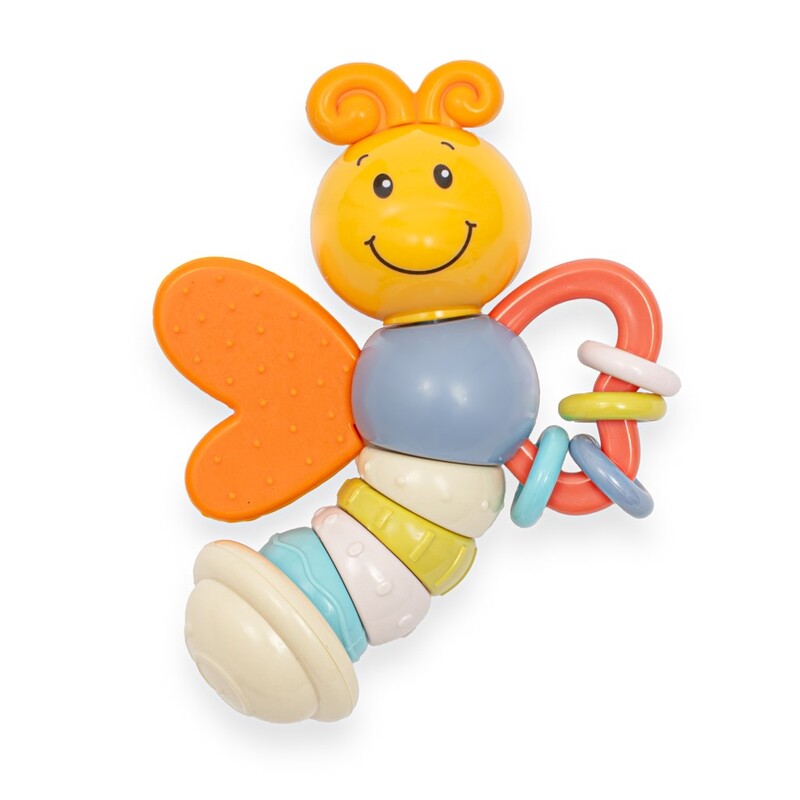 BABY MIX - Dětské chrastítko včelka oranžová