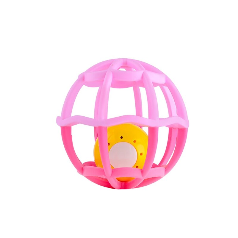 BABY MIX - Interaktivní svítící a hrající chrastítko Balónek růžové