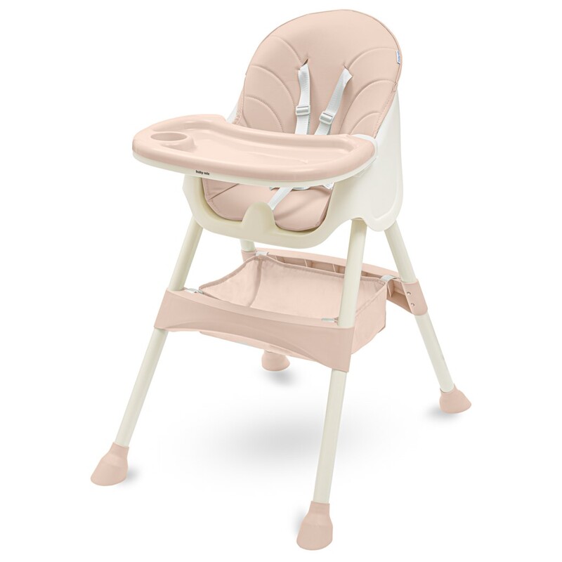 BABY MIX - Jídelní židlička Nora dusty pink