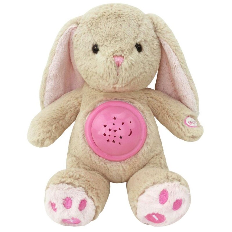 BABY MIX - Plyšový králiček s projektorem - růžový