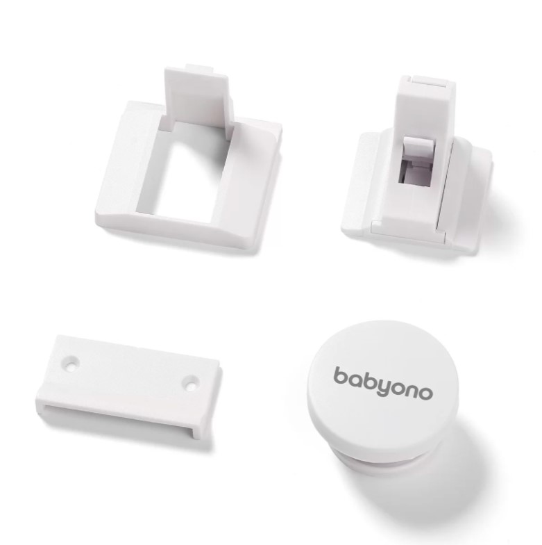 BABYONO - Zámky bezpečnostní magnetické White 4 ks