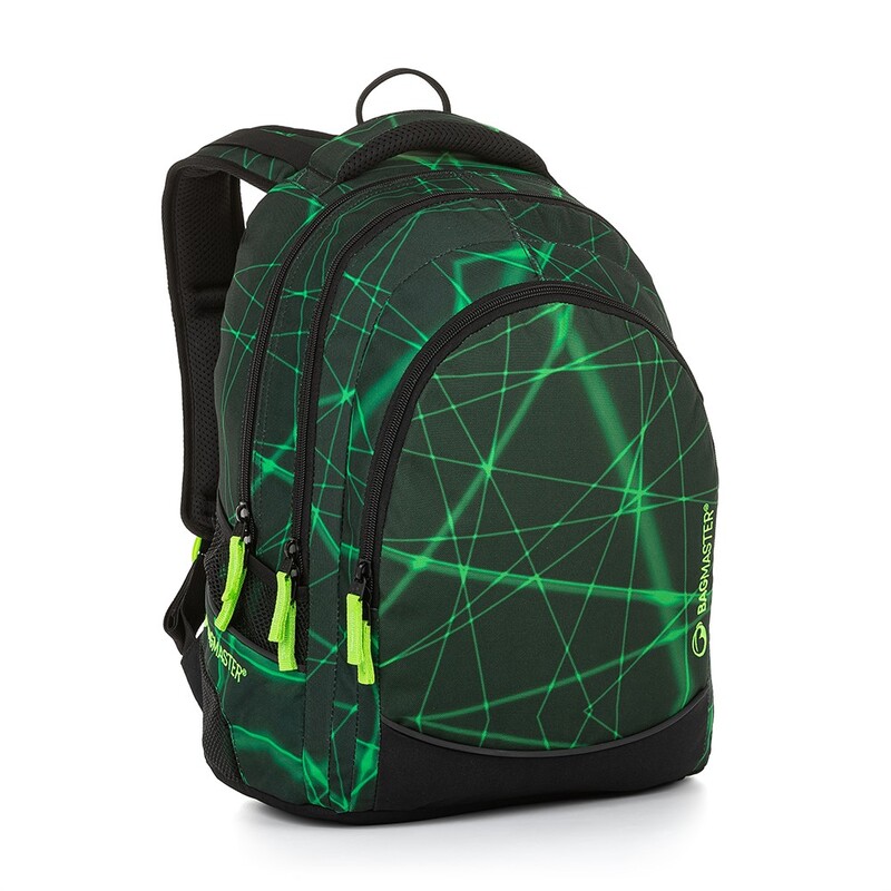 BAGMASTER - Školní batoh Digital 24 A - zelený laser