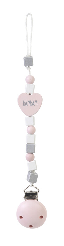 BAMBAM - Klip na dudlík - Růžový