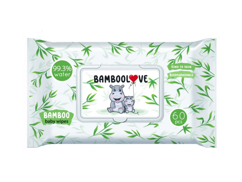 BAMBOOLOVE - Vlhčené ubrousky bambus 60 ks