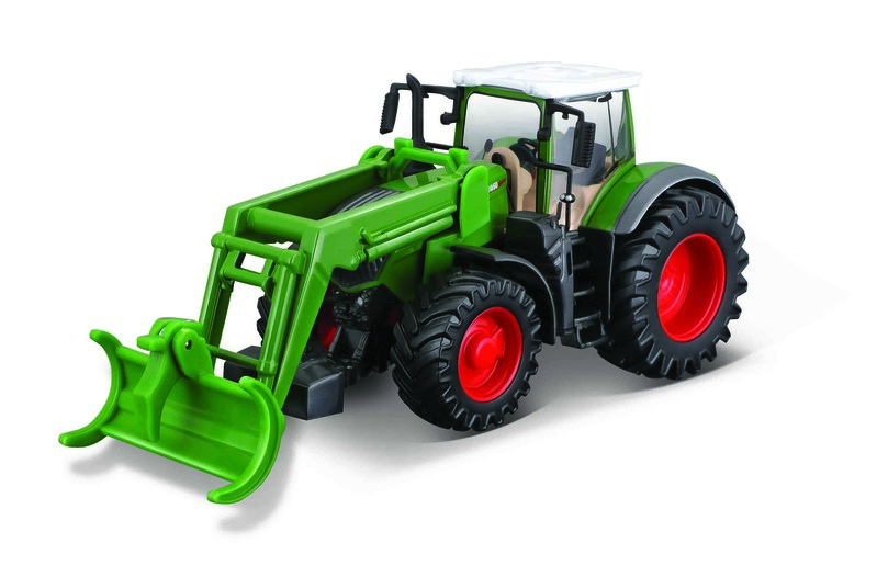 BBURAGO - 10 cm Farm Tractor with front loader - Fendt 1050 Vario + logging Grab