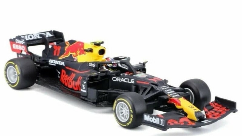 BBURAGO - 1:43 RACE F1 - Red Bull Racing RB16B (2021) #11 (Sergio Pérez) s helmou - tvrdá doba
