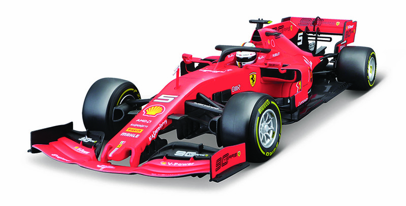 BBURAGO - Bburago 1:18 Ferrari  Racing F1 2019 SF90 Sebastian Vettel