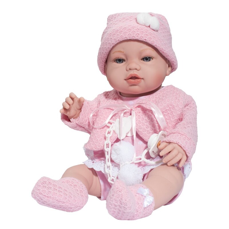 BERBESA - Luxusní dětská panenka-miminko Nela 43cm