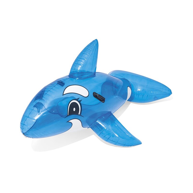 BESTWAY - Dětský nafukovací delfín do vody s držadly modrý