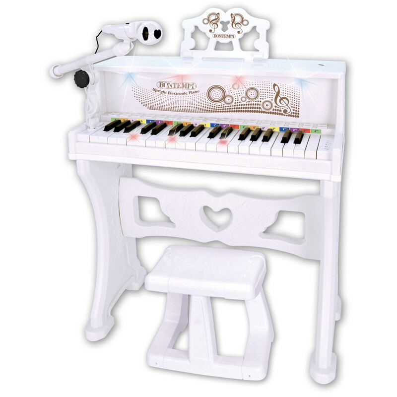 BONTEMPI - Dětské elektronické piano se židlí + USB a Bluetooth připojení