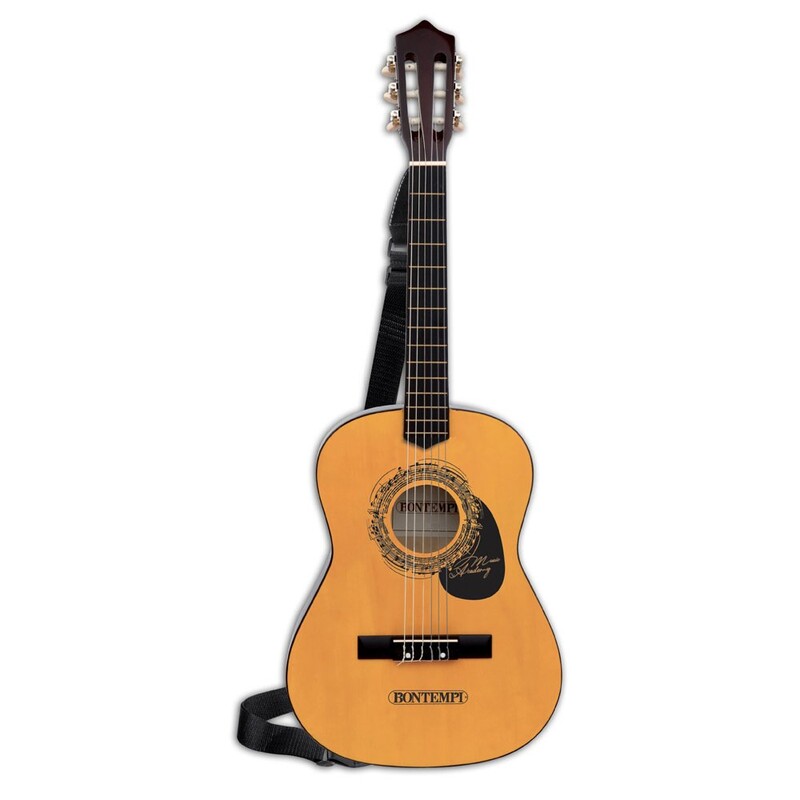 BONTEMPI - Dřevěná kytara 92 cm s popruhem přes rameno