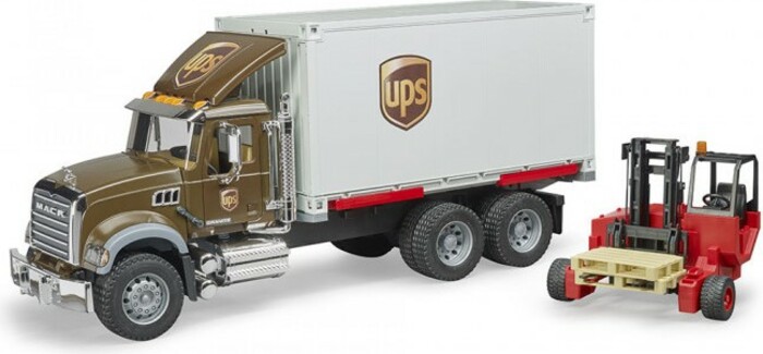 BRUDER - 02828 Nákladní automobil Mack Granite UPS Logistik