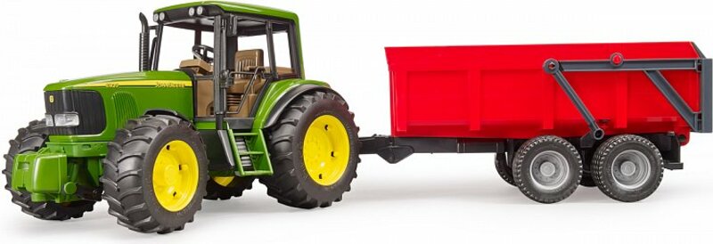 BRUDER - Farmer - traktor John Deere s vlekem