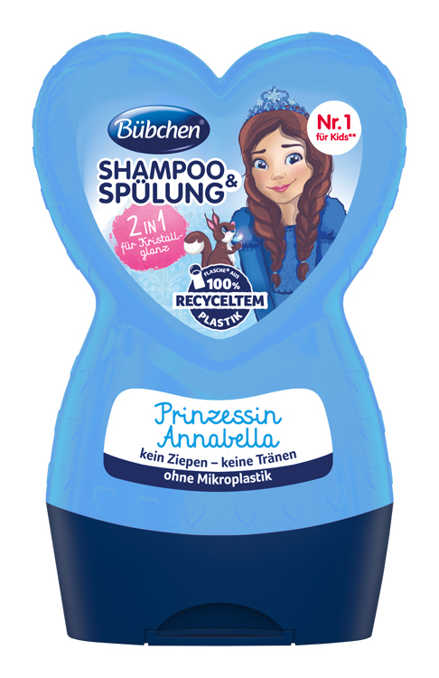 BÜBCHEN - Kids šampon a ošetřující balzám na vlasy 2v1 Princezna Annabella 230ml