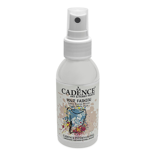 CADENCE - Textilná farba v spreji, biela, 100ml
