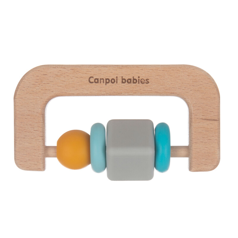 CANPOL BABIES - Kousátko dřevěno/silikonové