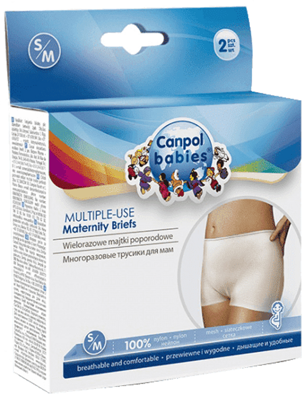 CANPOL BABIES - Kalhotky poporodní pro více použití 2 ks S/M