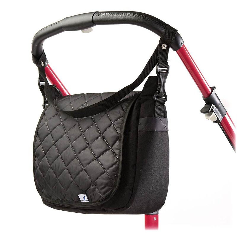 CARETERO - Prošívaná taška na kočárek black