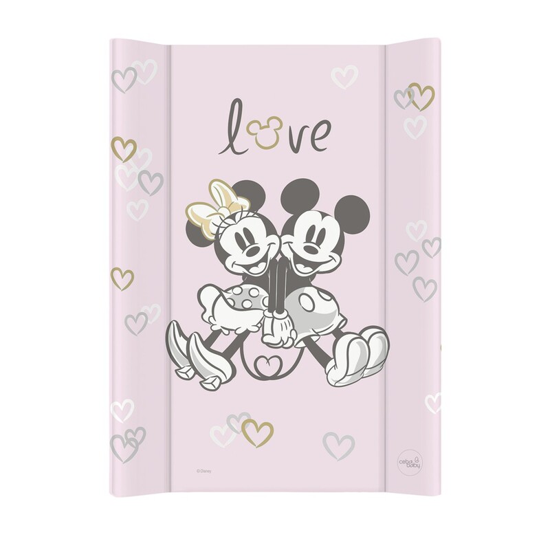 CEBA - Podložka přebalovací s pevnou deskou COMFORT 50x70 Disney Minnie & Mickey Pink