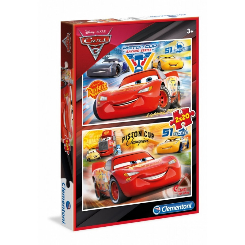 CLEMENTONI - puzzle 2x20 Cars