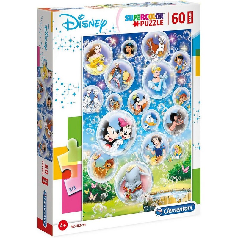 CLEMENTONI - puzzle maxi 60 Disney postavičky