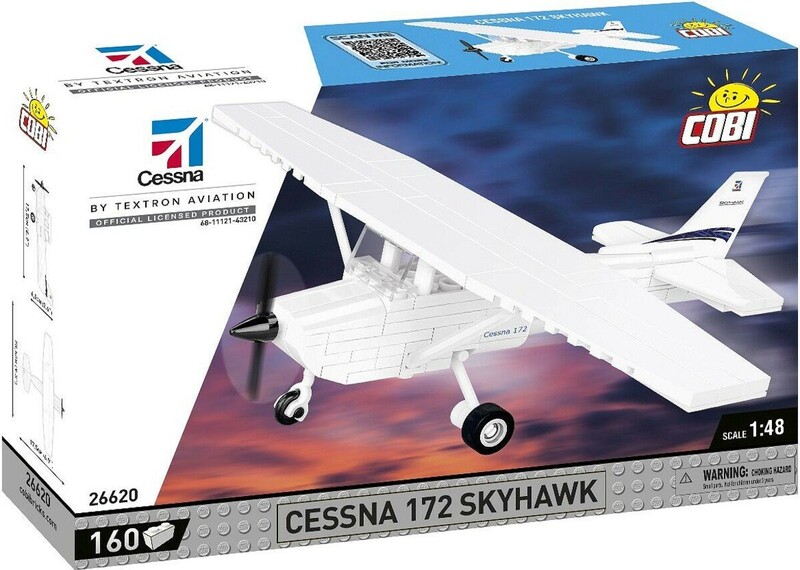 COBI - Cessna 172 Skyhawk-bílá, 1:48, 160 k