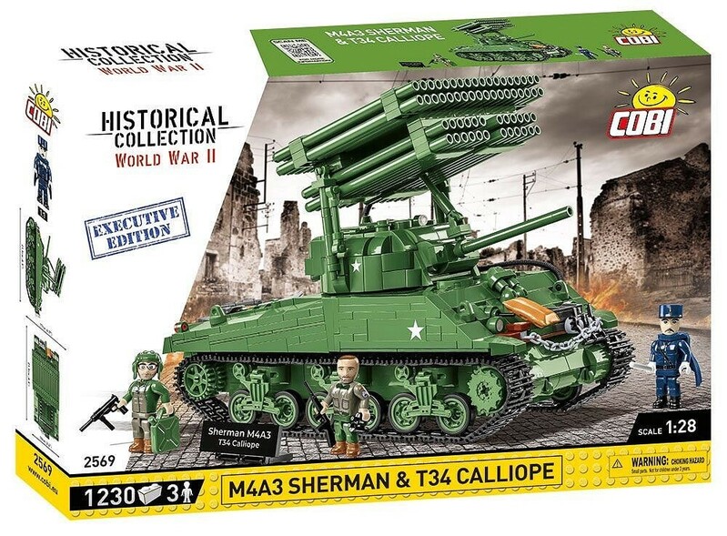 COBI - II WW M4A3 Sherman s T34 Calliope, 1165 k, 3 f, EXECUTIVE EDITION