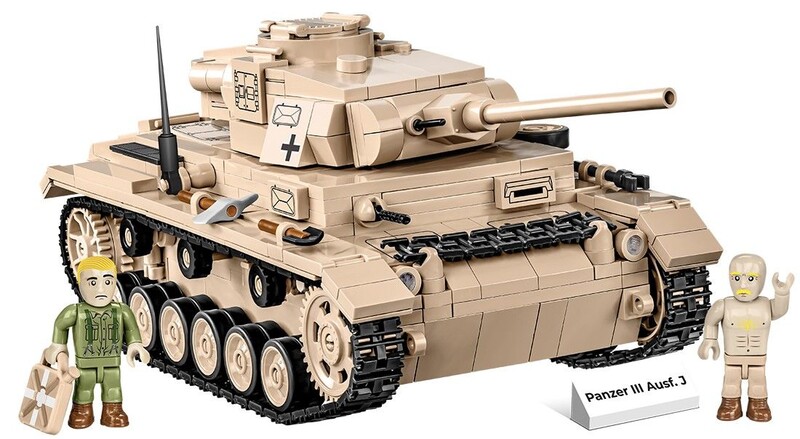 COBI - II WW Panzer III Ausf J, 2 v 1, 780 k, 2 f