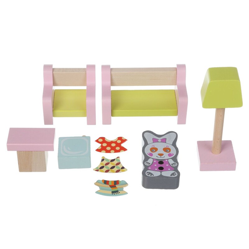 CUBIKA - Cubik 15030 Obývací pokoj - dřevěný nábytek pro panenky