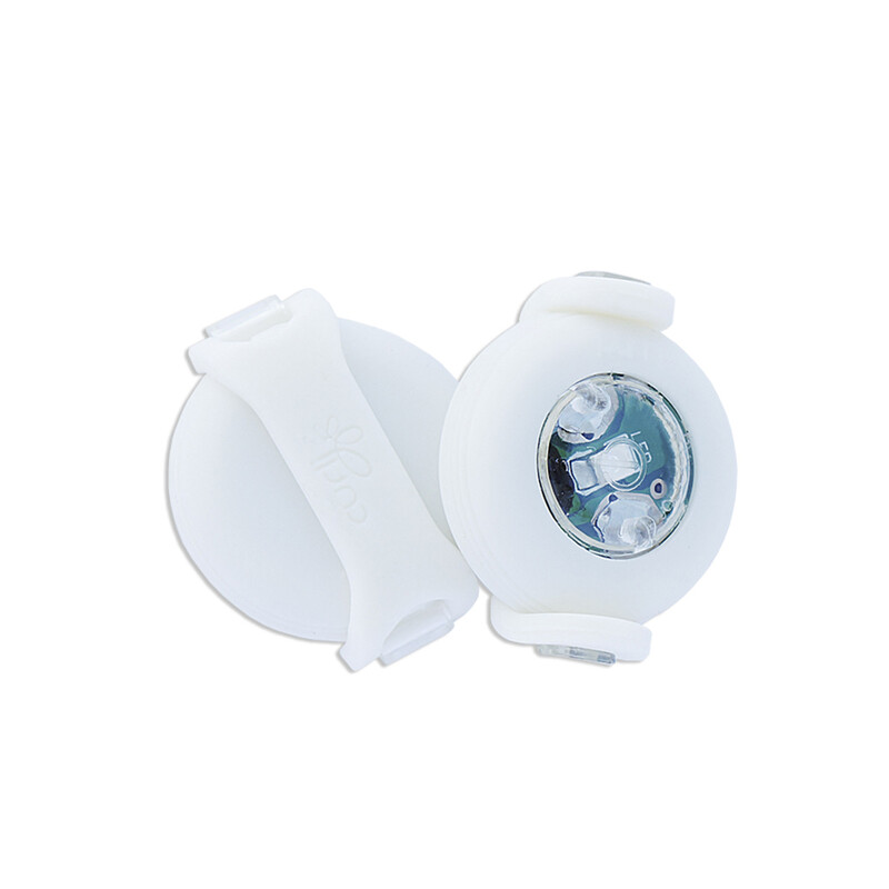 CURLI - Luumi LED bezpečnostní světélko na obojek WHITE